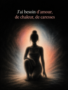 Silhouette féminine dans l’obscurité symbolisant la fatigue émotionnelle, les besoins oubliés et le besoin de recentrage sur soi après des années à tenir.